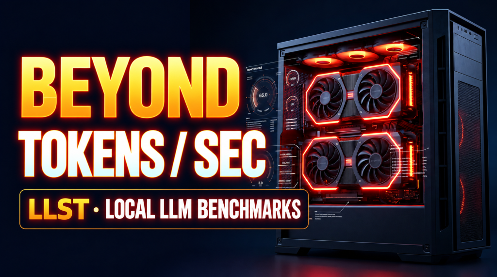 English LLST cover with Beyond Tokens per Second headline and a dual GPU workstation