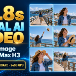 English cover showing 32.8 seconds of local AI video from a nine panel beach storyboard